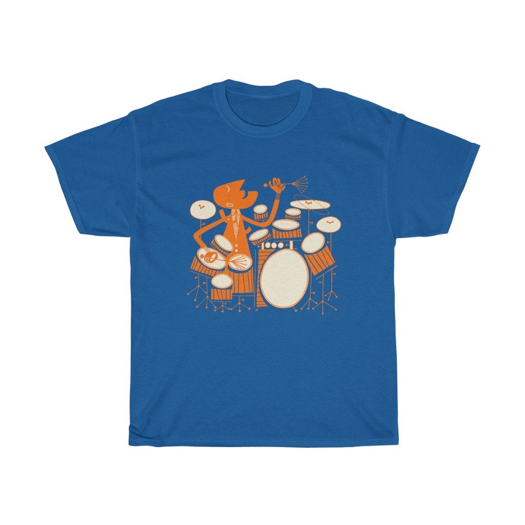 funny drummer tee