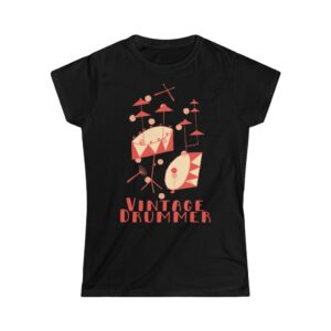 Vintage Drummer [Women's Softstyle Tee]
