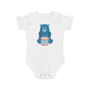 Drumming Bear Baby Bodysuit